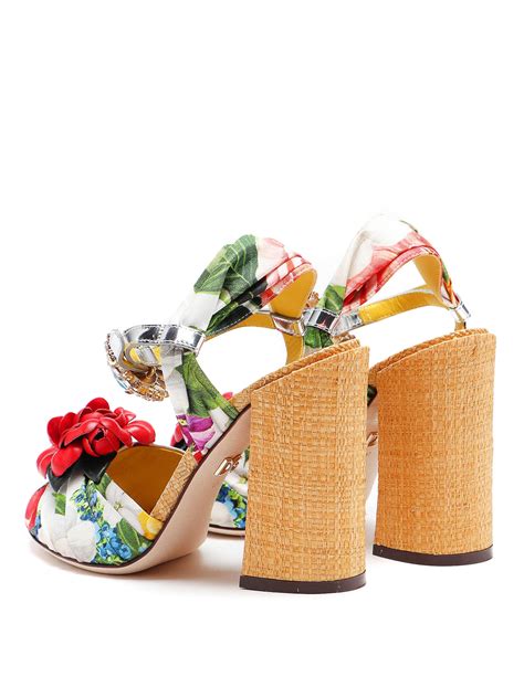 dolce gabbana sandals flower|dolce gabbana sandals women.